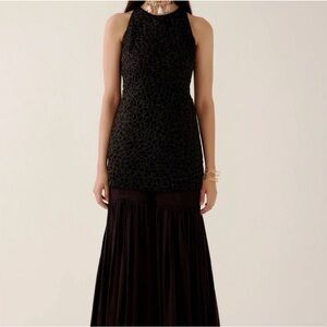 Sani Black Beaded Mini Dress New Size Large